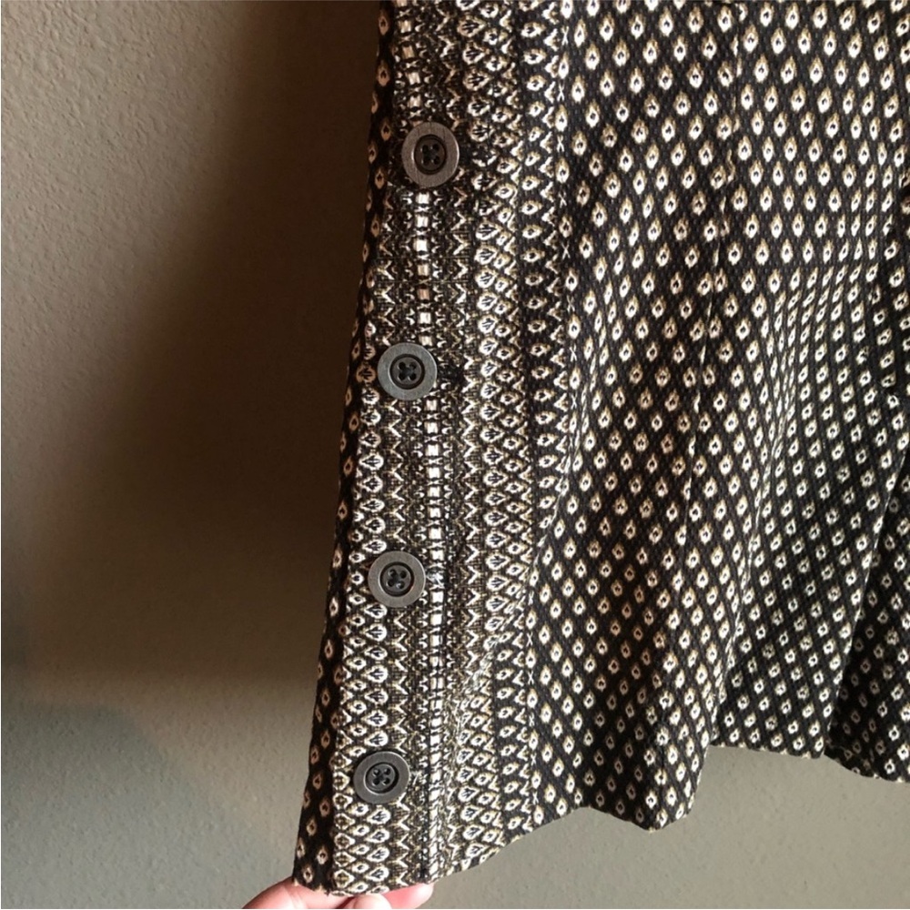 Anthropologie Cartonnier Black Button Side Shorts Geometric Sz 6 high waisted - Picture 13 of 13